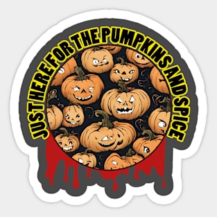 Pumpkins Laughing with Blood Dripping Sticker